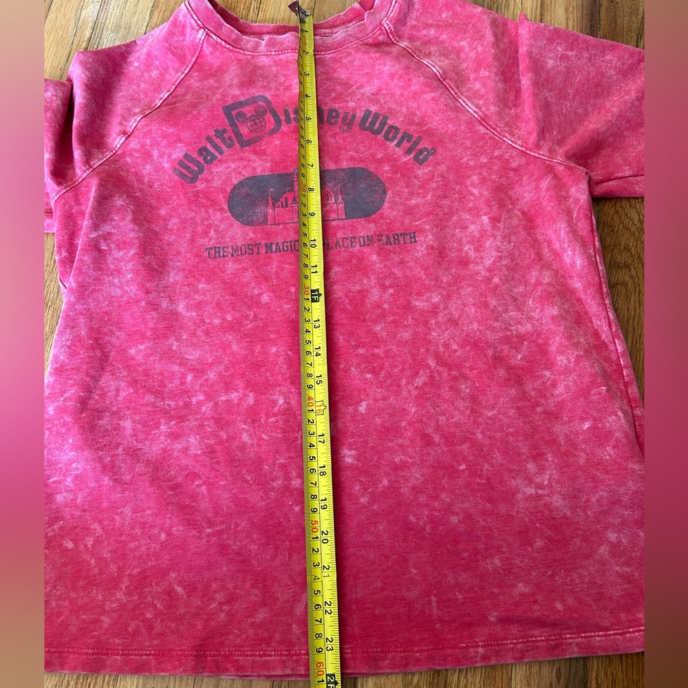 Walt Disney World Women’s Pink Long Sleeve Distressed Scoop Neck Tee Medium - Picture 10 of 11